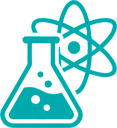 Science icon.
In-Game asset.  2d.  High contrast.  No shadows