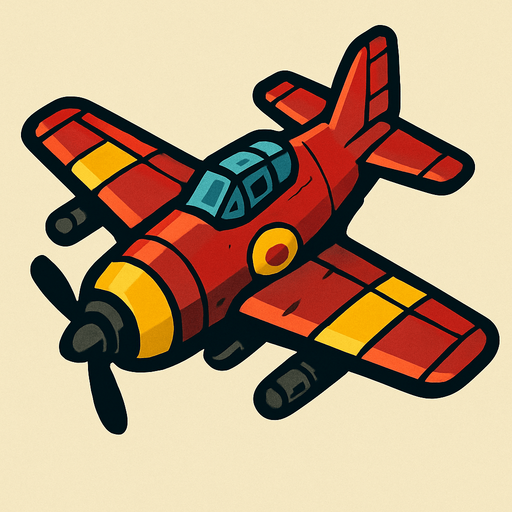 Enemy Plane.
In-Game asset.  2d.  High contrast.  No shadows