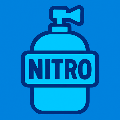 Nitro image blue
In-Game asset.  2d.  High contrast.  No shadows