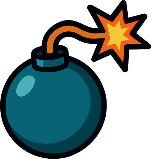 A bomb.
In-Game asset.  2d.  High contrast.  No shadows