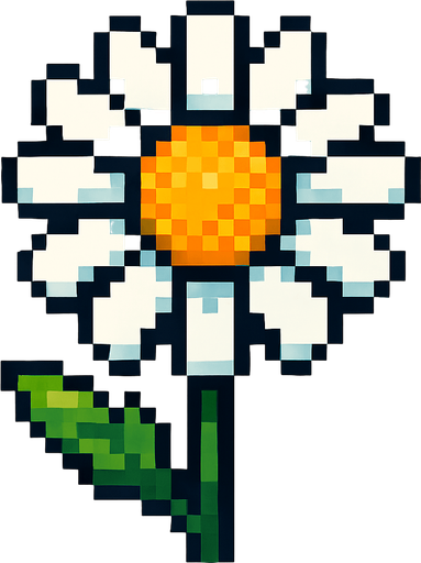 margarita de pixeles.
In-Game asset.  2d.  High contrast.  No shadows