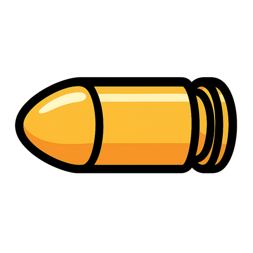 Bullet.
In-Game asset.  2d.  High contrast.  No shadows