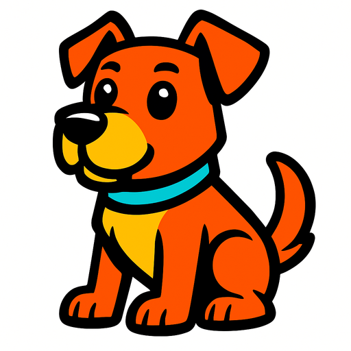 Create a dog.
In-Game asset.  High contrast.  No shadows