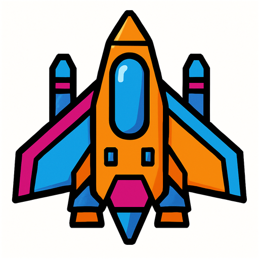 Nave espacial.
In-Game asset.  2d.  High contrast.  No shadows