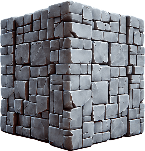 Big bricks.
Single Game Texture. In-Game asset. 2d. Blank background. High contrast. No shadows.