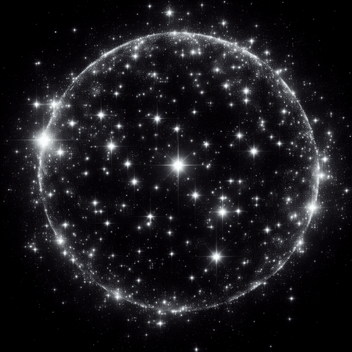 a black background filled with stars.
Single Game Texture.  In-Game asset.  2d.  Blank background.  High contrast.  No shadows