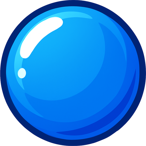 circle blue candy.
In-Game asset.  2d.  High contrast.  No shadows