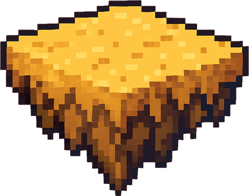 Arena flotante , plano, pixelart.
In-Game asset.  2d.  High contrast.  No shadows