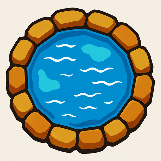 waterDecoration top view.
In-Game asset.  2d.  High contrast.  No shadows