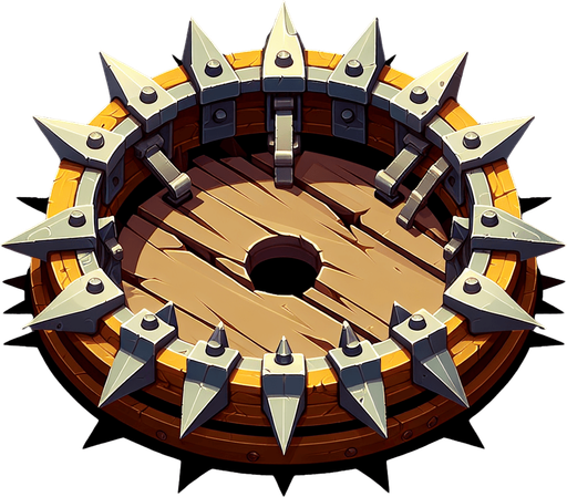 A trap.
Single Game Texture. In-Game asset. 2d. Blank background. High contrast. No shadows.