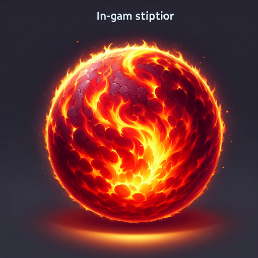 A fireball.
Single Game Texture. In-Game asset. 2d. Blank background. High contrast. No shadows.