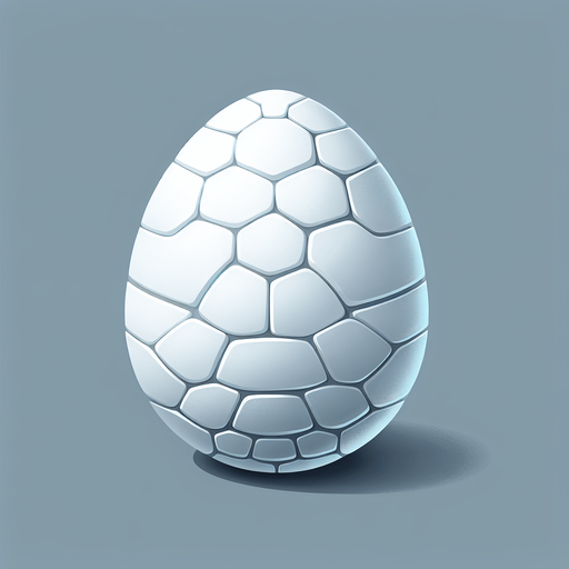 white plain sea turtle egg.
Single Game Texture.  In-Game asset.  2d.  Blank background.  High contrast.  No shadows