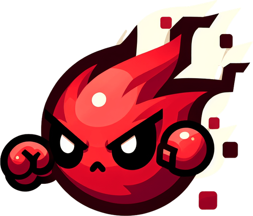 red flying enemy zig zag little boss villain detailles ambitious.
Single Game Texture.  In-Game asset.  2d.  Blank background.  High contrast.  No shadows