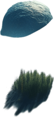 underwater view of empty lake.
Single Game Texture.  In-Game asset.  2d.  Blank background.  High contrast.  No shadows