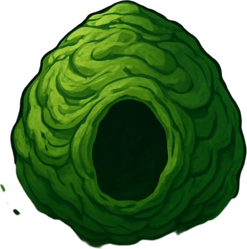 gerçekçi bir orman ambiyansı tam ortasında büyük bir böcek yuvası olan ve yeşil tonlarında.
In-Game asset.  2d.  High contrast.  No shadows