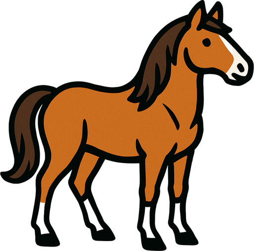 Horse.
In-Game asset.  2d.  High contrast.  No shadows