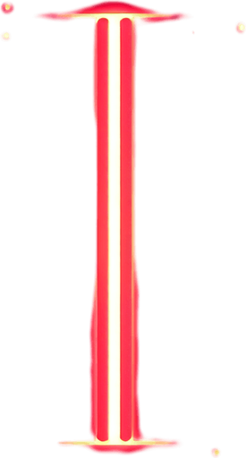 A single vertical red glowing line. 
Single Game Texture. In-Game asset. 2d. Blank background. High contrast. No shadows.
