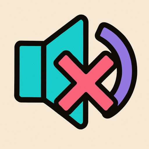 Speaker with mute symbol.
In-Game asset.  2d.  High contrast.  No shadows