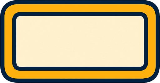 Simple yet pleasing rectangle that can be used for a UI.
In-Game asset.  2d.  High contrast.  No shadows