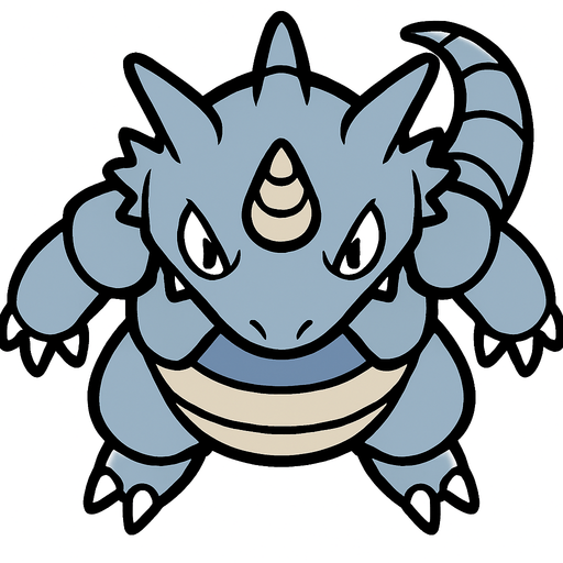 Rhydon, visto desde arriba.
In-Game asset.  2d.  High contrast.  No shadows