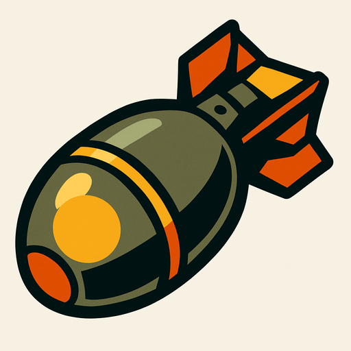 Atom bomb.
In-Game asset.  2d.  High contrast.  No shadows
