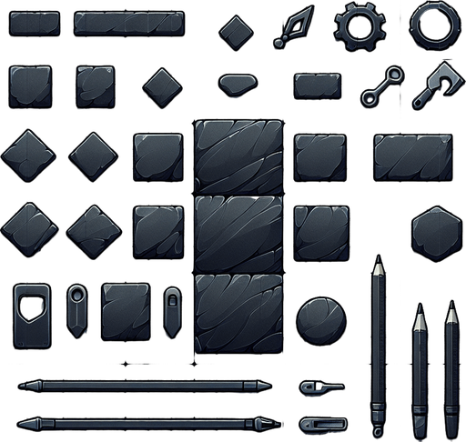 Dark slate tile.
Single Game Texture. In-Game asset. 2d. Blank background. High contrast. No shadows.