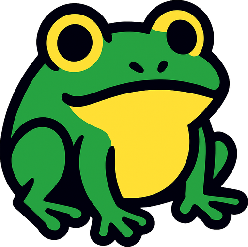 Frog.
In-Game asset.  2d.  High contrast.  No shadows