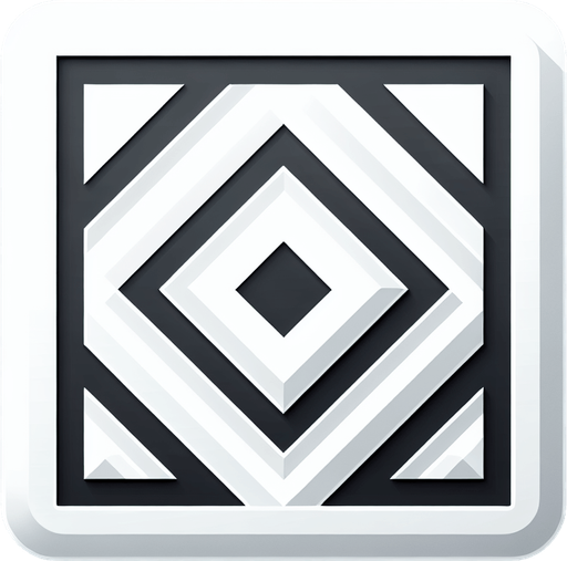a white geometric square shape
Single Game Texture. In-Game asset. 2d. Blank background. High contrast. No shadows.