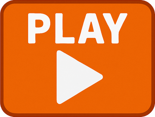 A Play button.
In-Game asset.  2d.  High contrast.  No shadows