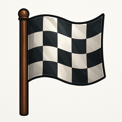 Bitiş bayrağı, yazısız, 3d, gerçekçi.
In-Game asset.  2d.  High contrast.  No shadows