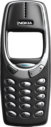 Photorealistic NOKIA 3310 from front view, but change the logo to "NOKAI"