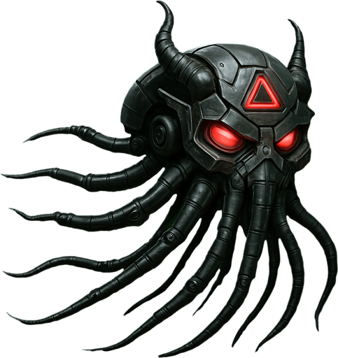 Variations mechanical squid sentinel matrix side animation fully in frame