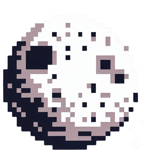 8 bit moon.
Single Game Texture. In-Game asset. 2d. Blank background. High contrast. No shadows.