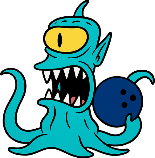 Make my character turquoise and make him hold a bowling ball
