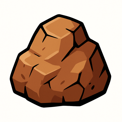 rock.
In-Game asset.  2d.  High contrast.  No shadows. cartoon