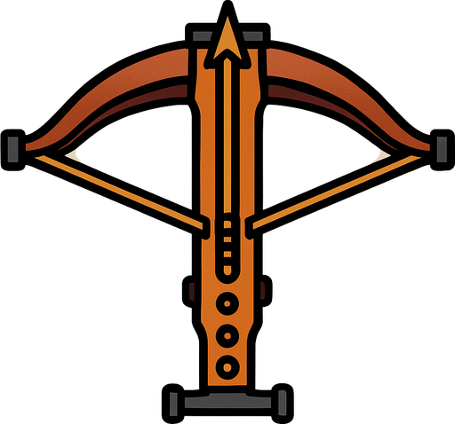 Giant crossbow.
In-Game asset.  2d.  High contrast.  No shadows. Topdown