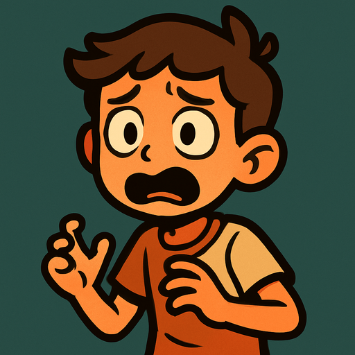 young frightened boy.
In-Game asset.  2d.  High contrast.  No shadows