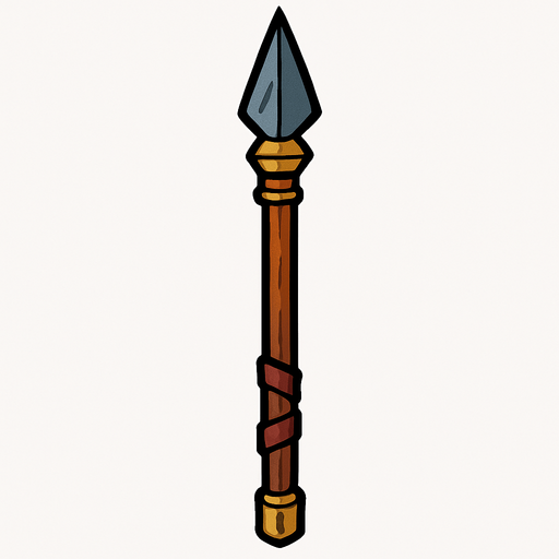 Una lanza para el guerrero.
In-Game asset.  2d.  High contrast.  No shadows