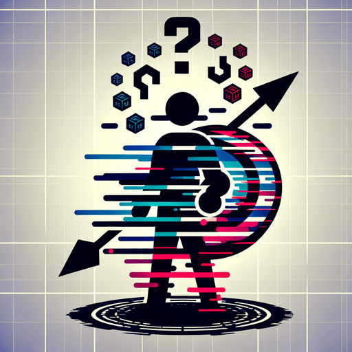 A silhouette of the hero glitching or flickering between different colors or slightly different forms. Could also be an upward arrow surrounded by swirling question marks or dice symbols..
Single Game Texture.  In-Game asset.  2d.  Blank background.  High contrast.  No shadows