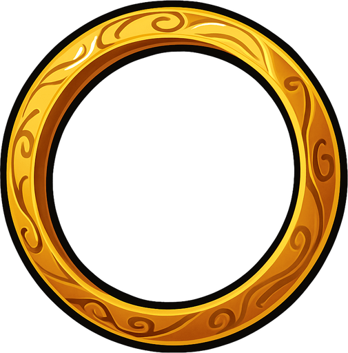 Cerceau dorée.
In-Game asset.  2d.  High contrast.  No shadows