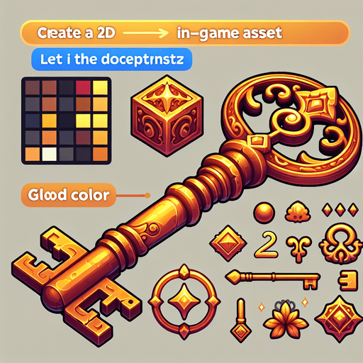 create a glod color key.
Single Game Texture.  In-Game asset.  2d.  Blank background.  High contrast.  No shadows