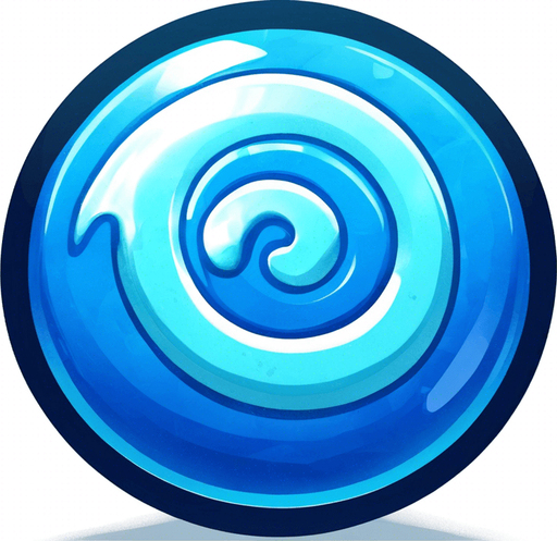 Blue circular candy