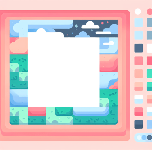Background for hyper casual puzzle game. Pastel colors, flat shaded, vector art.
Single Game Texture. In-Game asset. 2d. Blank background. High contrast. No shadows.