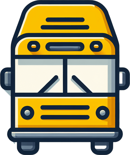 yellow bus symbol svg. roof. top down. Single Game Texture. In-Game asset. 2d. No shadows. flat. detailed