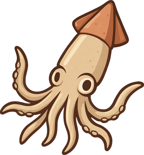 kalamar görseli. No background. Transparent background. Blank background. No shadows. 2d. In-Game asset. flat