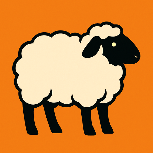 Koyun.
In-Game asset.  2d.  High contrast.  No shadows