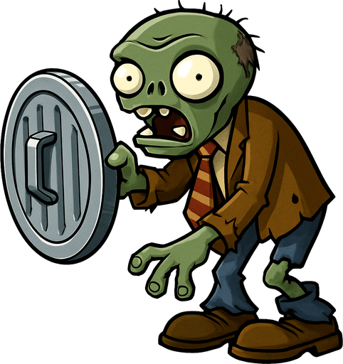 kankanlı zombi plants vs zombies.
In-Game asset.  2d.  High contrast.  No shadows