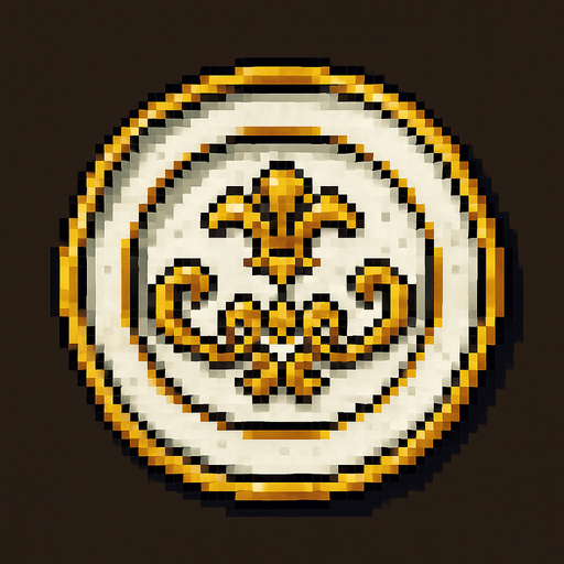 plato con decoraciones de oro pixel art metal slug style.
In-Game asset.  2d.  High contrast.  No shadows