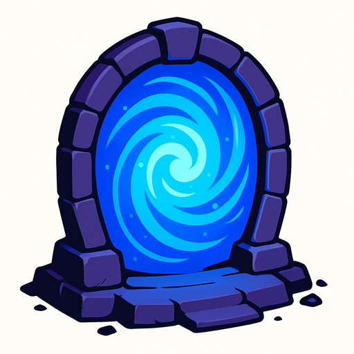 Portal.
In-Game asset.  2d.  High contrast.  No shadows