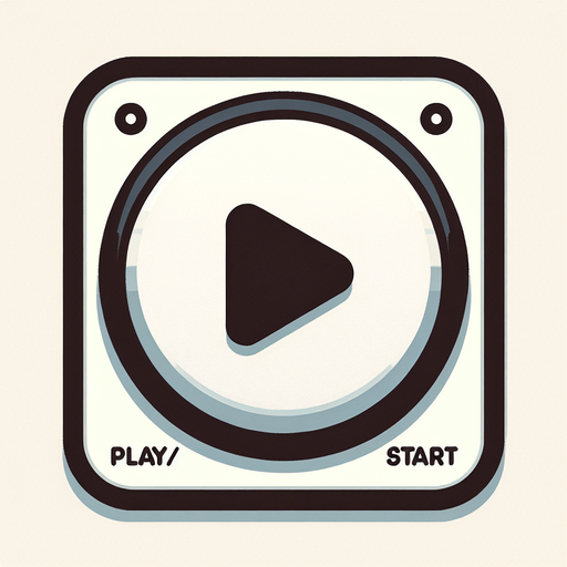 Simple round start Button with big Play/start Symbol.
Single Game Texture. In-Game asset. 2d. Blank background. High contrast. No shadows.